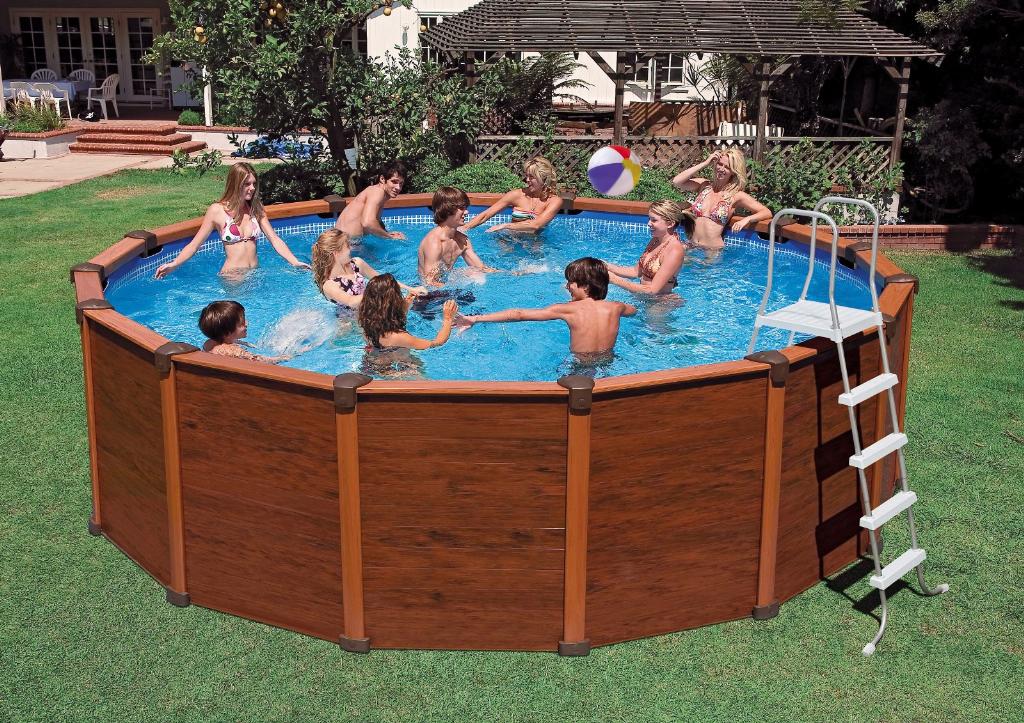 aantal Reis maag Intex zwembad Sequoia Spirit Wood-Grain Frame Pool